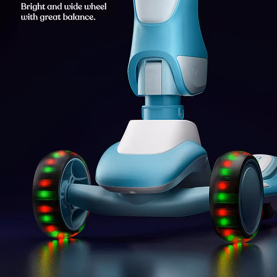 Trottinette pliable 2 en 1 avec lumière LED à 3 roues, réglable, pour bébé, avec siège pour enfants