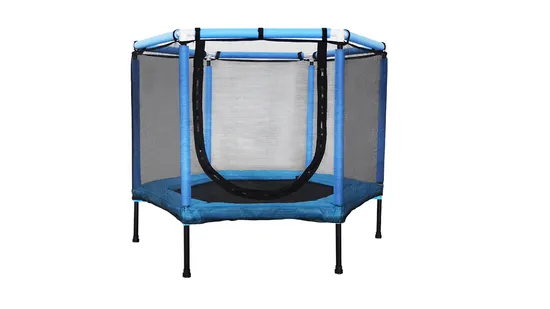 Trampoline hexagonal pour enfants avec filet de sécurité